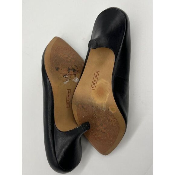 Vince Camuto Vickiy Women Black Leather Pumps Heels Size 6.5M - Picture 7 of 7